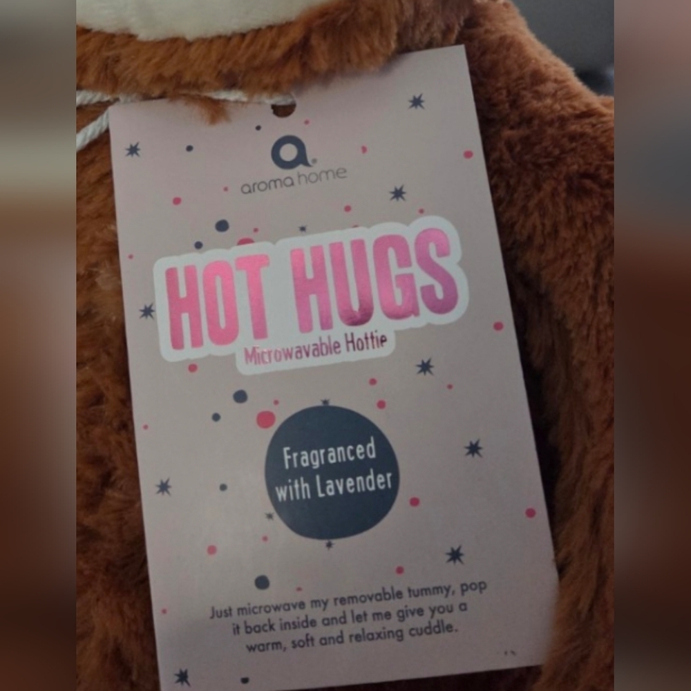 Aroma Home Hot Hugs Microwavable Sloth Plush Lavender Scented Warmer Toy - Picture 2 of 4